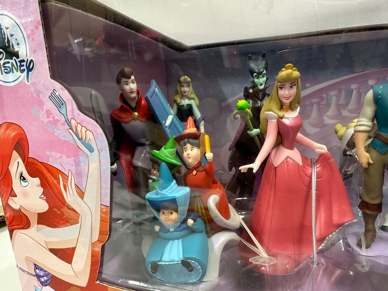 Disney Princess Mega Figurine Set W/ Princess Aurora, Rapunzel, Tiana ...