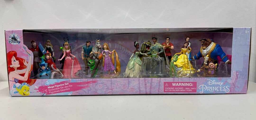 Disney Princess Mega Figurine Set W/ Princess Aurora, Rapunzel, Tiana ...