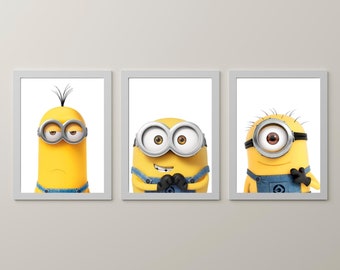 Minions Wall Art Prints: Playroom Decor (Digital Print)