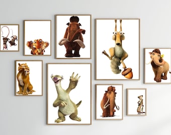 Ice Age Poster: Playroom Decor, Gift for Children (Digital Print)