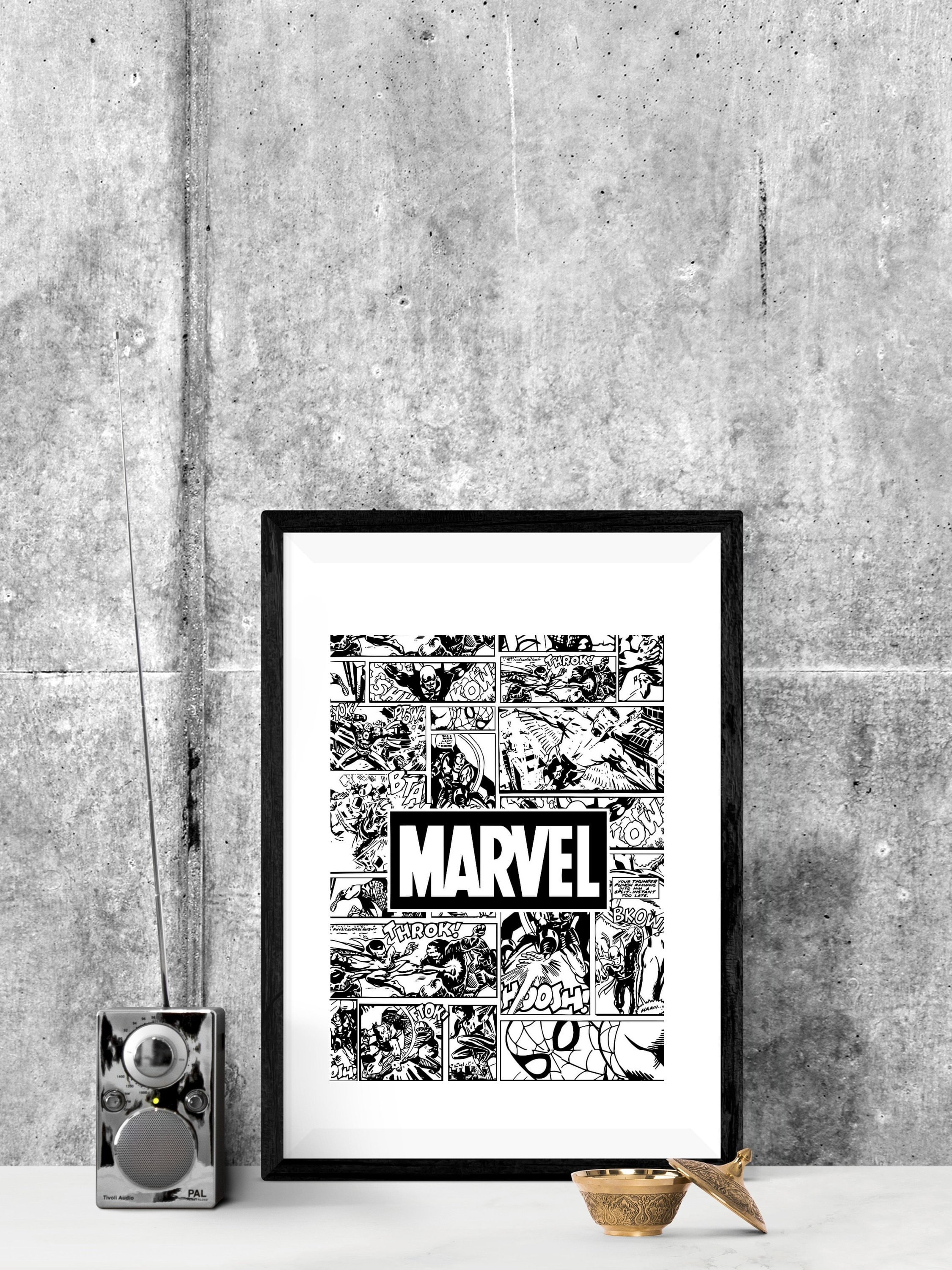 Poster for Dorm | Teen boy room | Boy Room Wallpaper | Marvel Prints | Collage boy room decor | Marvel Painting | Marvel Comics Wall Art