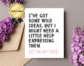dirty birthday card for girlfriend/Adult birthday card/Anniversary/Raunchy Birthday Card/Rude Birthday card/funny birthday card for wife