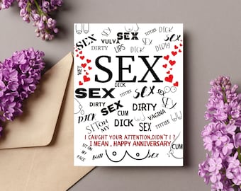 Carte d'anniversaire/carte d'anniversaire sale/cadeau d'anniversaire de mari/carte d'anniversaire pour petit ami/carte d'anniversaire pour elle/pour femme/pour lui
