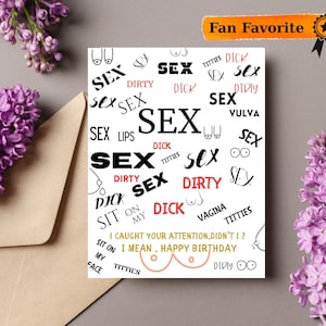 Cartões de aniversário para ele/Cartões de aniversário atrevidos/Cartão de aniversário sujo/Cartão de aniversário da esposa/Cartão de aniversário da namorada/Presentes/Cartão de aniversário do namorado