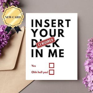 Birthday cards for husband/dirty birthday card boyfriend/Birthday Card for him/dirty birthday card boyfriend/Rude birthday card for him