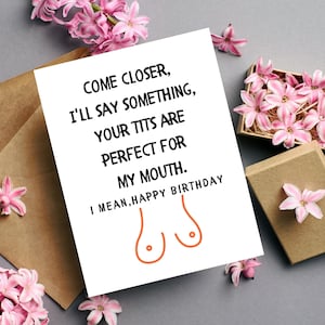 Carte d'anniversaire pour femme/Carte d'anniversaire grossière/Carte d'anniversaire pour adulte/Carte d'anniversaire pour petite amie/Carte d'anniversaire sale/Carte d'anniversaire effrontée/Pour elle