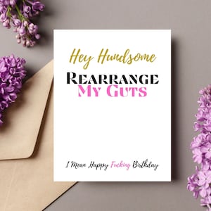 Raunchy Birthday card/Dirty Birthday Card for husband/Birthday Card/Rude Birthday Cards/Gay birthday card/Adult birthday cards/card for him