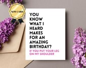 Rude Birthday Card for Girlfriend: Raunchy Adult Humor (Digital Download, PDF/JPG/PNG Files Included)