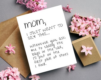favorite mom, card for Mum, Mother's Day Card, card for Mother, Mummy card, card for her, funny mothers day card,From son,from husband