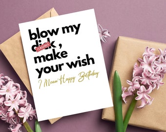 Adult Birthday Card/Dirty Birthday card for wife/Cheeky birthday card/Rude birthday card/Raunchy Birthday Card /Birthday Card for girlfriend