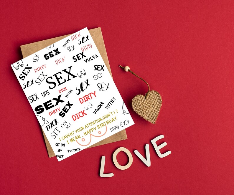 Dirty Birthday Card for Her Raunchy Birthday Cards Witty Birthday Card ...