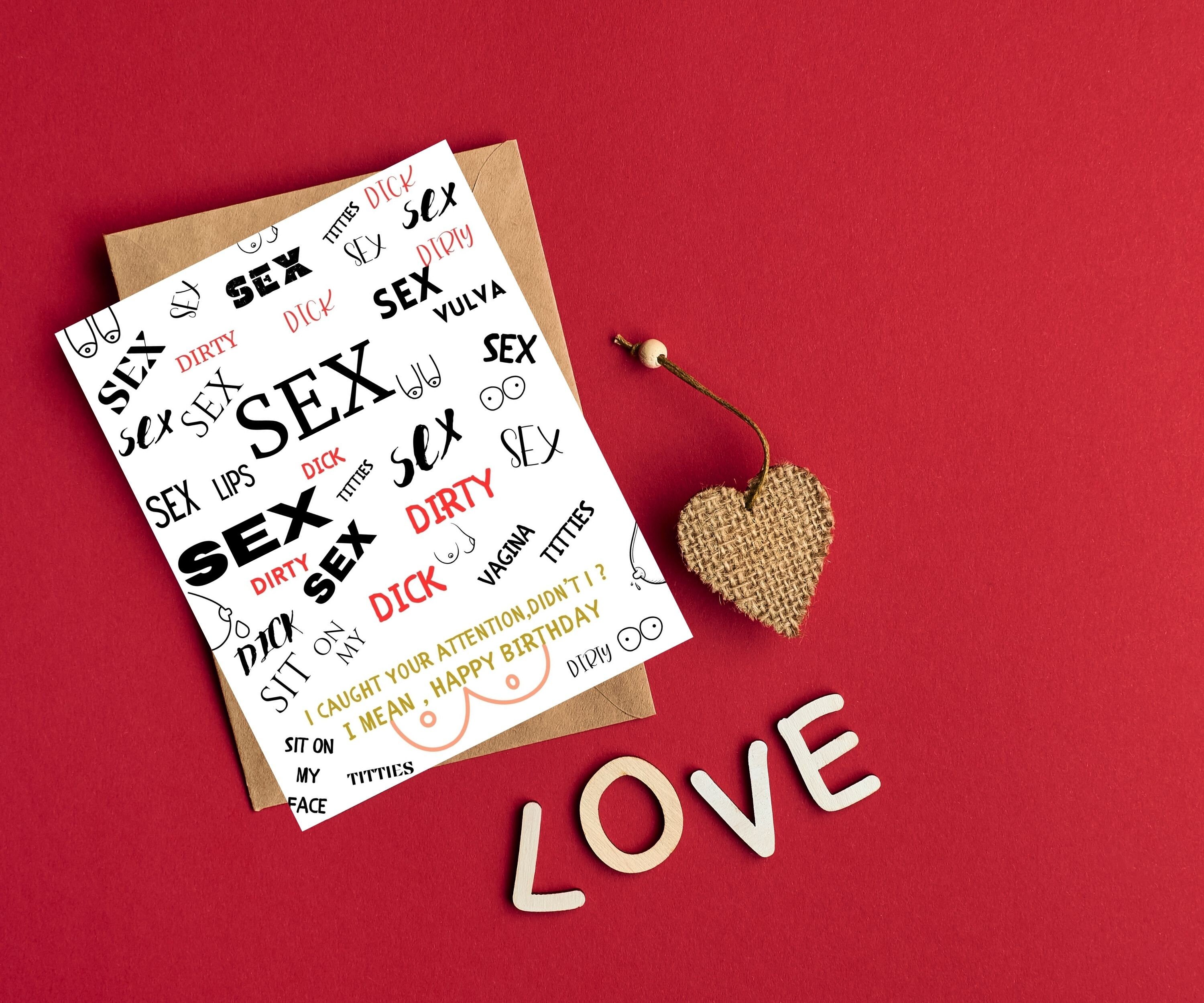 Dirty Birthday Card for Her Raunchy Birthday Cards Witty Birthday Card ...