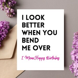 Boyfriend birthday card/Rude birthday card/Birthday card for boyfriend /Raunchy birthday Card/Husband  Birthday Card/Dirty birthday card