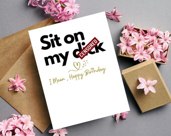 Dirty Birthday card/Adult Birthday Card/Birthday Card for girlfriend/Rude birthday card for her/Raunchy birthday card/Wife Birthday gift