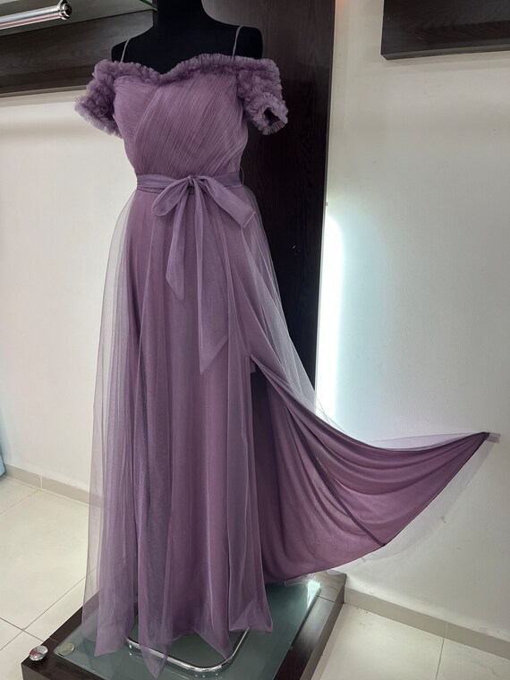 dressing gown with lace Luxury Bride Robe with Feather Trim main image 0