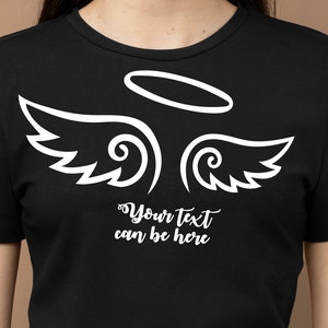 Ange avec aile Svg, impression de famille, Dxf, Ai, Png, Cricut, Clipart, svg en couches, fichiers pour Cricut, couper des fichiers, Silhouette, T Shirt
