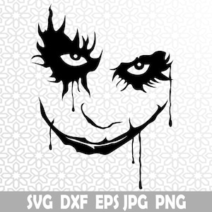 Joker svg, halloween, Dxf, Jpg, Png, Eps , Cricut, Clipart, Layered, Files for Cricut, Cut files, Silhouette, Horror, Halloween sweatshirt