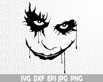 Joker svg, halloween, Dxf, Jpg, Png, Eps , Cricut, Clipart, Layered, Files for Cricut, Cut files, Silhouette, Horror, Halloween sweatshirt