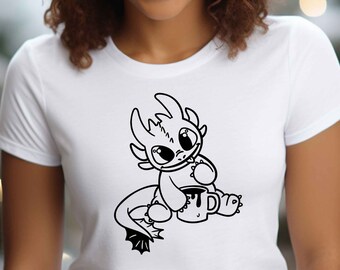 Cartoon svg, coffee cup svg, Dragon SVG, Cricut svg, Clipart, Layered SVG, Files for Cricut, Cut files, Silhouette, T Shirt svg png, PNG