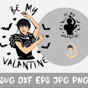 Pigtail Girl svg, Gothic svg, Horror svg, Dxf, Jpg, Png, Eps, Clipart, Layered Svg, Files for Cricut, Cut files, Silhouette, Horror