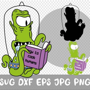 Svg extraterrestre, OVNI, Cricut, Clipart, svg en couches, fichiers pour Cricut, couper des fichiers, Silhouette, Dxf, Jpg, Png, Eps