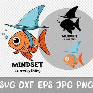 Svg requin, citation impression, motivation svg, Dxf, Jpg, Png, Eps, Cricut, Clipart, couches de SVG, fichiers pour Cricut, Silhouette