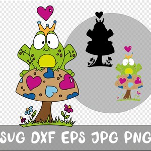Clipart grenouille, Svg, Dxf, Jpg, Png, Eps, svg Cricut, Clipart, svg en couches, fichiers pour Cricut, couper des fichiers, Silhouette, svg animal, animaux mignons