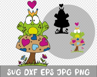 Frog Clipart, Svg, Dxf, Jpg, Png, Eps, Cricut svg, Clipart, Layered svg, Files for Cricut, Cut files, Silhouette, animal svg, Cute animals