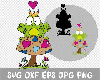Frog Clipart, Svg, Dxf, Jpg, Png, Eps, Cricut svg, Clipart, Layered svg, Files for Cricut, Cut files, Silhouette, animal svg, Cute animals
