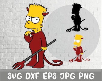 Devil svg, Demon svg, cartoon svg, Cricut, Clipart, Layered SVG, Positive print, Cut files, Silhouette, TShirt, Svg, Dxf, Jpg, Png, Eps
