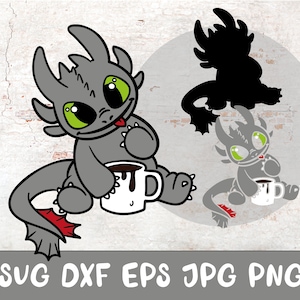 Cartoon svg, coffee cup svg, Dragon SVG, Cricut svg, Clipart, Layered SVG, Pliki dla Cricut, Pliki do cięcia, Sylwetka, T Shirt svg png, PNG