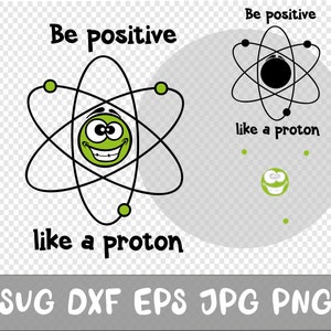 Proton svg, Motivational svg, Chemistry svg, Teacher svg, Cricut, Clipart, Layered SVG, Cut files, Silhouette, TShirt, Dxf, Ai, Png, Eps