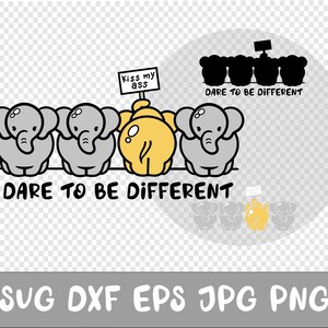 Elefant SVG, Dxf, Jpg, Png, Eps, Cricut, Clipart, Layered SVG-Dateien, Cricut-Dateien, Cut-Dateien, Silhouette, T-Shirt, Tier svg, süße Tiere