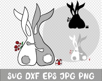 Heart svg, Bunny svg, Love Svg, Dxf, Ai, Png, Eps, Cricut, Clipart, Layered SVG, Files for Cricut, Cut files, Silhouette, T Shirt, Svg file