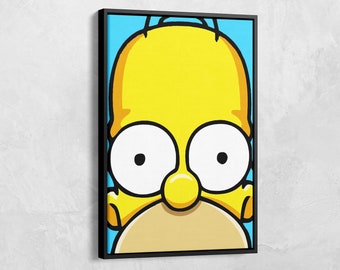 Simpsons Movie Poster, Cartoon Series Canvas, Tv Series Canvas,Wall Art Decor,The Simpsons Wall Art, Classic Cartoon Fan Art,Canvas Wall Art