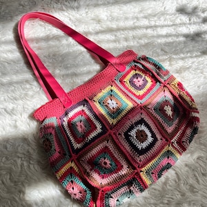 Colorful Crochet Shoulder Bag zdjęcie 1