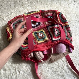 Colorful Crochet Shoulder Bag zdjęcie 4