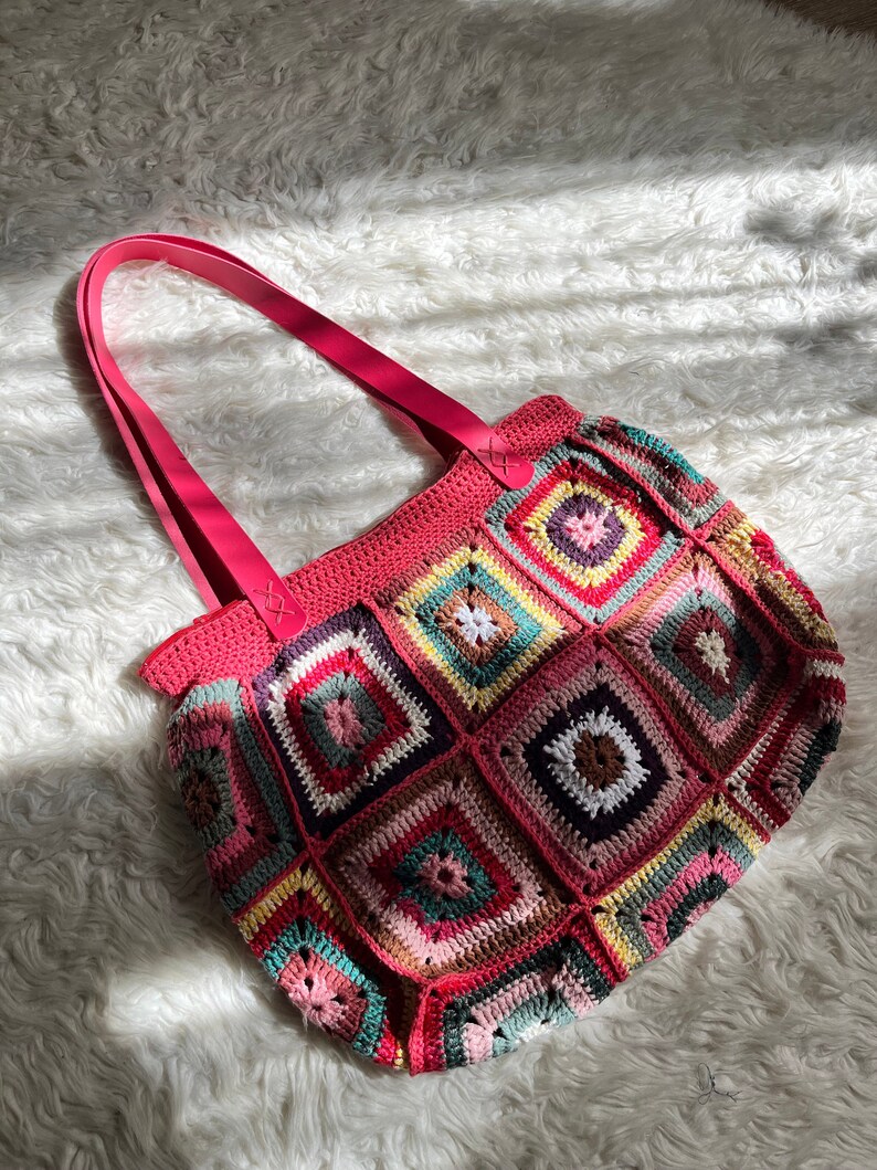 Colorful Crochet Shoulder Bag zdjęcie 1