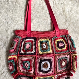 Colorful Crochet Shoulder Bag zdjęcie 2