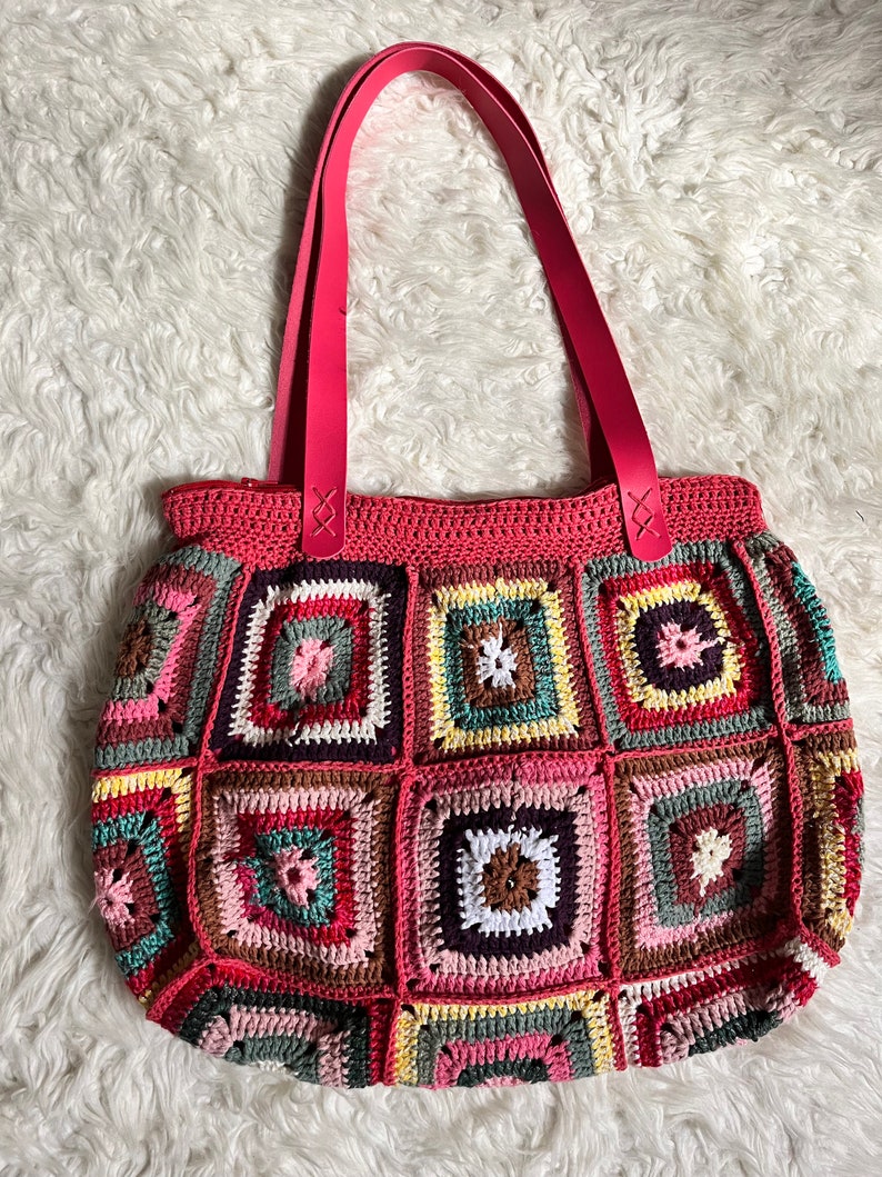 Colorful Crochet Shoulder Bag zdjęcie 2