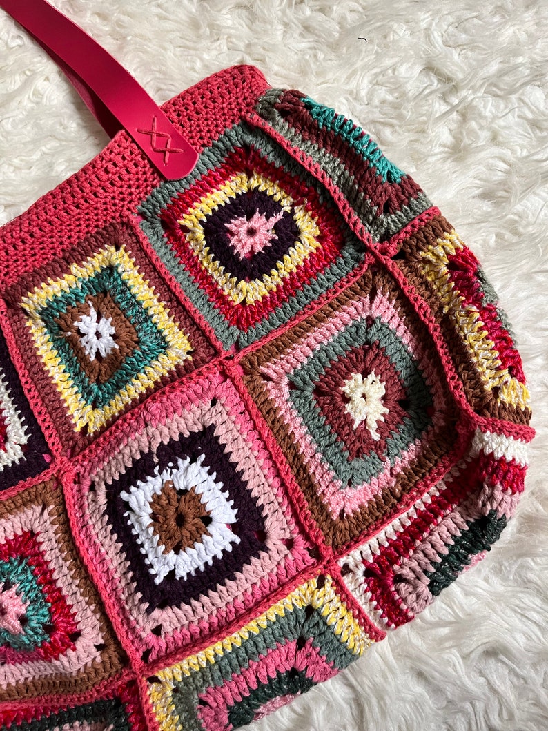 Colorful Crochet Shoulder Bag zdjęcie 3