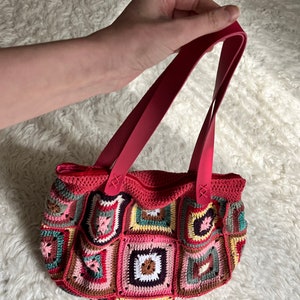 Colorful Crochet Shoulder Bag zdjęcie 5