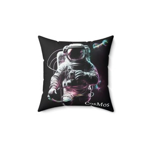 Polyester Square Pillow - Astronaught in Space