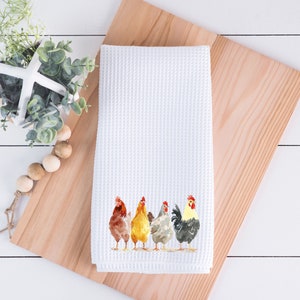 Chickens Kitchen Towel, Funny Chicken, Chicken Lover Gift, Kitchen Decor, Farm Animals, Tea Towel