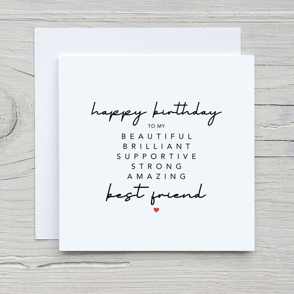 Bestie Birthday Card, Birthday Card For Bestie, Happy Birthday Bestie Card, Best Friend Birthday Card, Best Friend Birthday Card, For Her