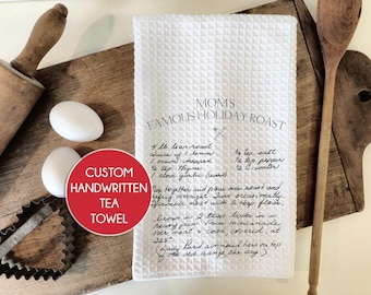Handwritten Recipe Tea Towel, Personalized Recipe Towel, Family Recipe, Keepsake Tea Towel, Unique Gifts, Custom Christmas Gift Ideas