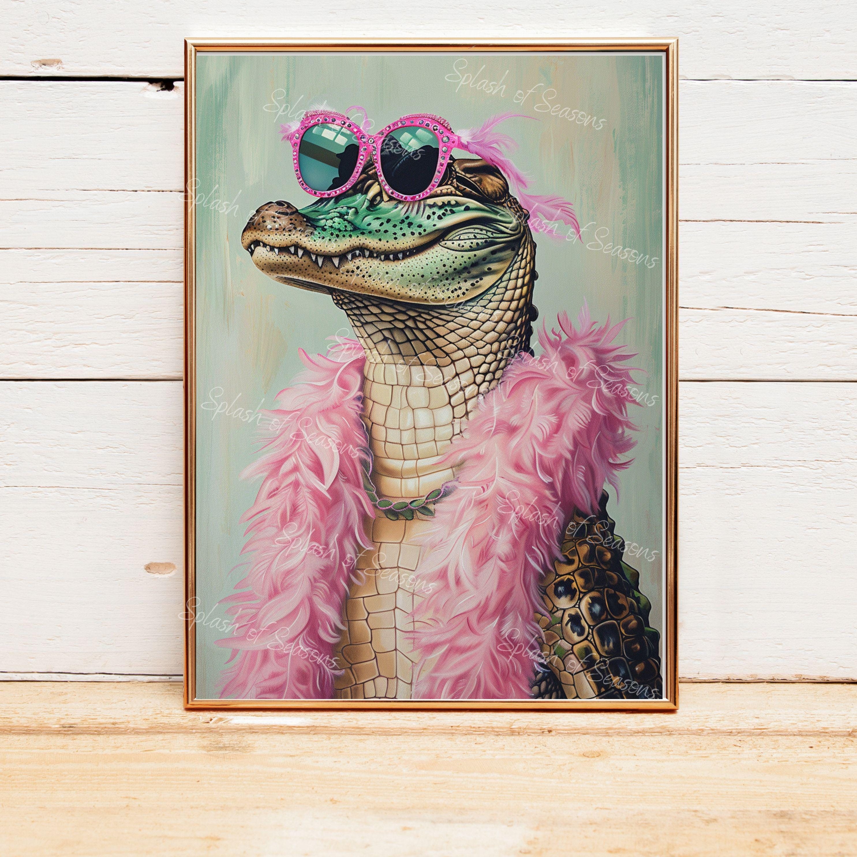 Pink Alligator Decor