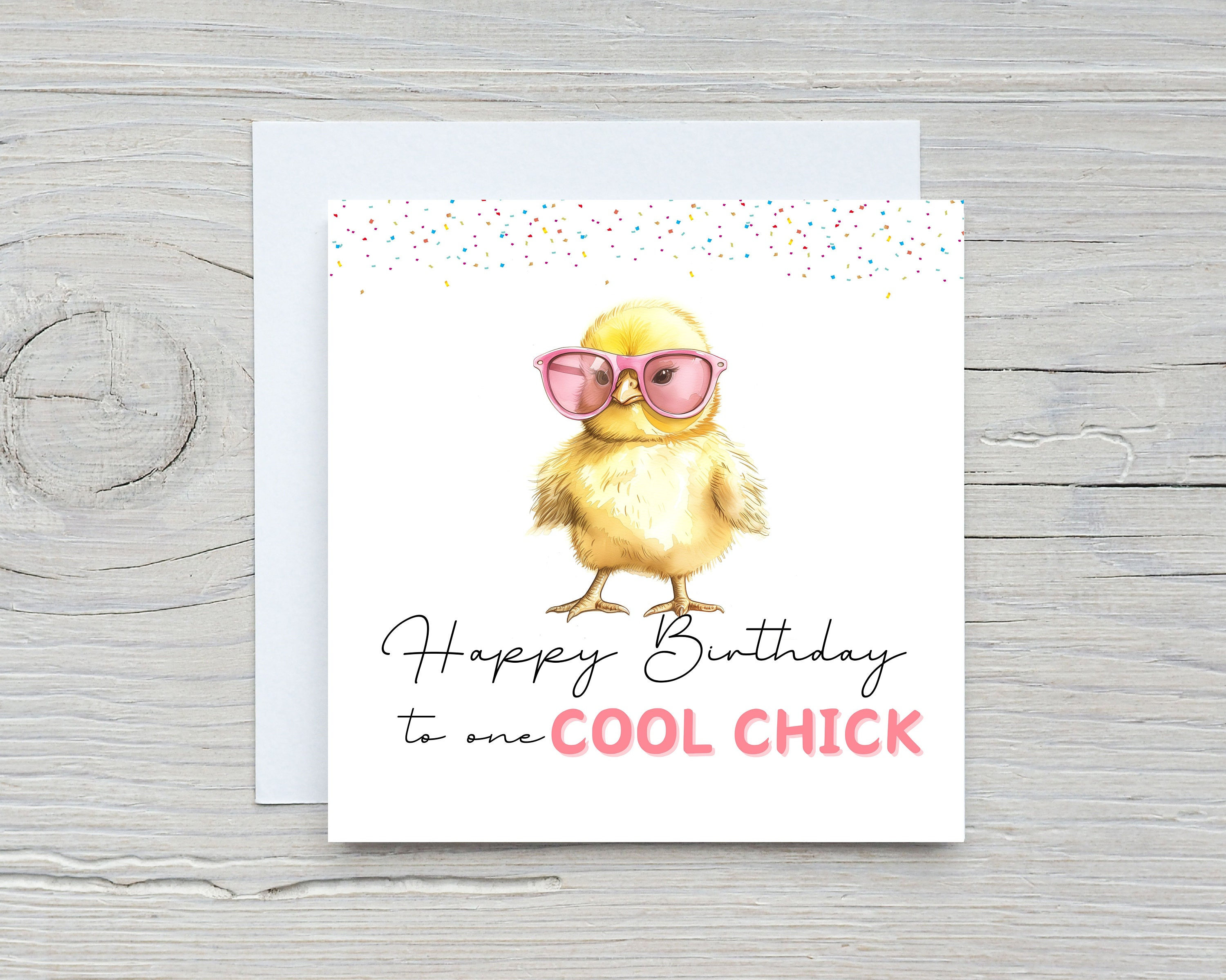Happy Birthday to One Cool Chick, Birthday Card for Bestie, Best