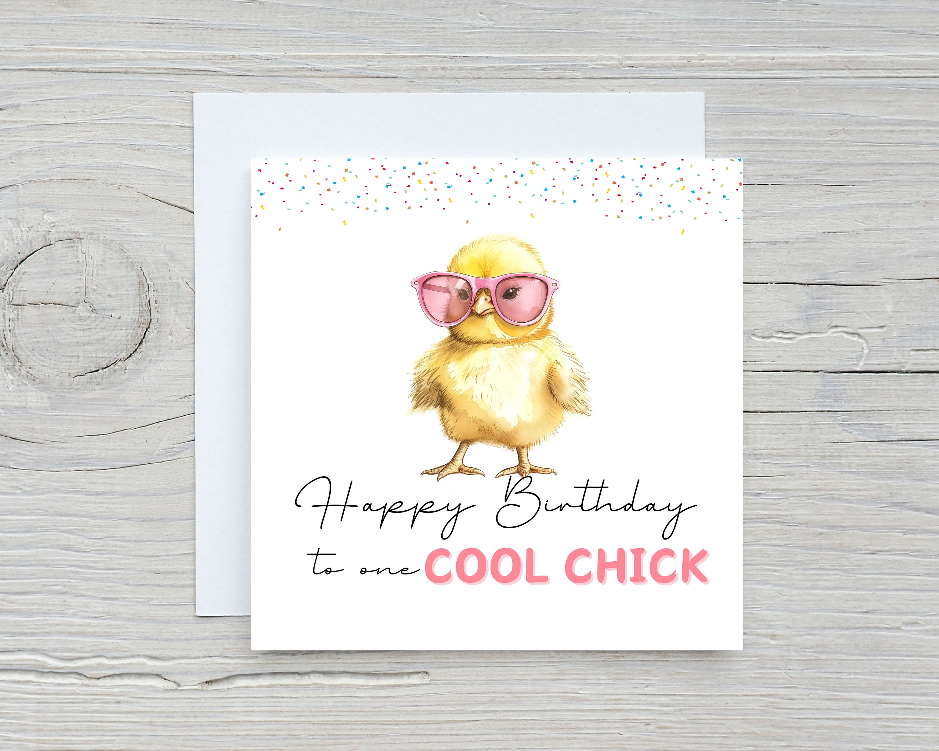 Happy Birthday to One Cool Chick, Birthday Card for Bestie, Best