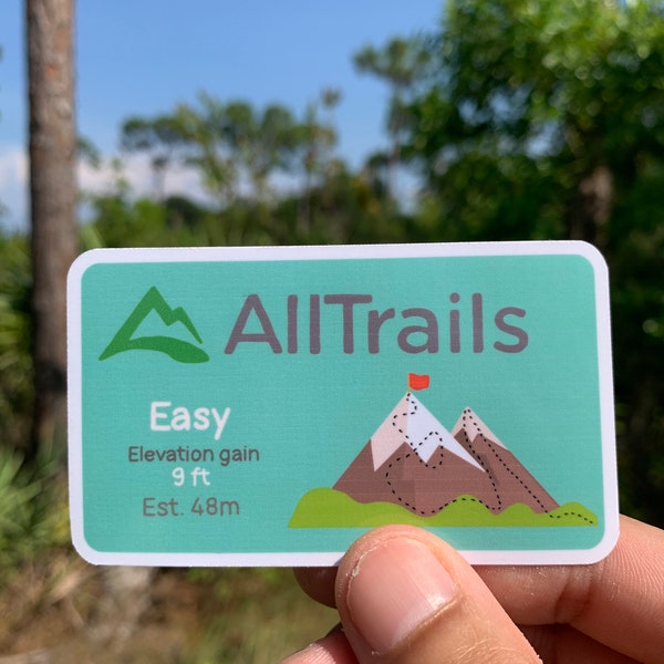 Funny AllTrails Rating Hiking Sticker Decal Backpacking Trails